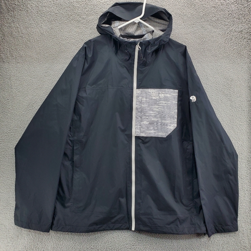 Mountain Hardwear Plasmonic Jacket Mens XXL Rain Shell Windbreaker Black